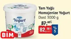 DOST TAM YAĞLI HOMOJENİZE YOĞURT DOST TAM YAĞLI HOMOJENİZE YOĞURT